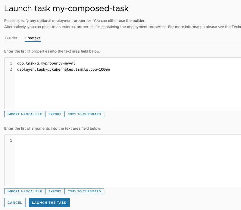 Launch the Composed Task